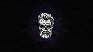 Hair On Black Skeleton Wallpaper