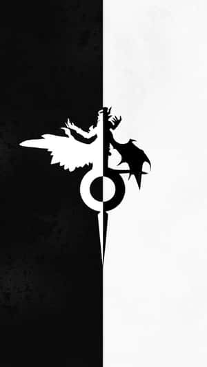 Half Angel Half Demon Contrast Wallpaper