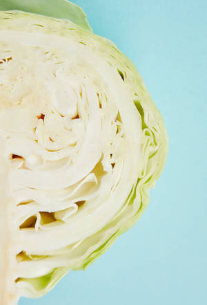Half Fresh Cabbage Wallpaper