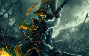 Half Undead Pirate Captain Wallpaper