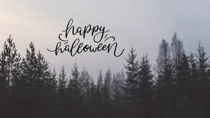 Halloween Aesthetic Pc Pine Forest Wallpaper