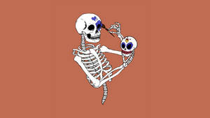 Halloween Face Paint Skeleton Desktop Wallpaper