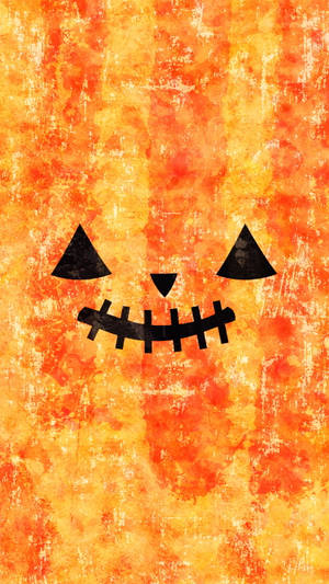 Halloween Grunge Pumpkin Face Wallpaper