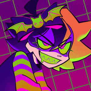 Halloween Pfp Girl With Bat Clip Wallpaper