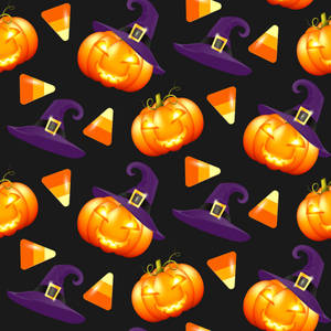 Halloween Pumpkin Witch Wallpaper