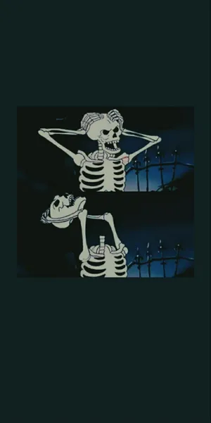 Halloween Tumblr Aesthetic Angry Skeleton Wallpaper