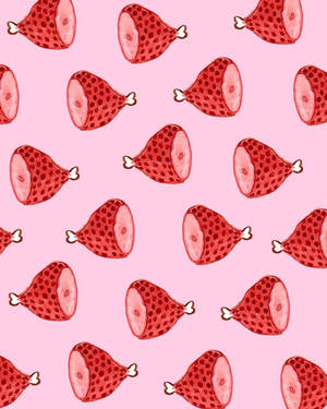 Ham Pattern Design Wallpaper