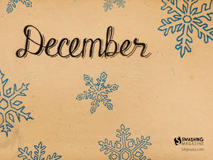Hand Drawn December Wallpaper. Hand Drawn December Stock Wallpaper