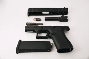 Hand Gun Flat Lay Wallpaper