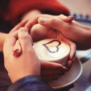 Hand In Hand Cup Of Coffee Wallpaper