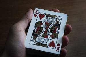 Hand King Of Hearts Playing Cards Wallpaper