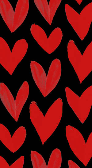 Hand Painted Heart Aesthetic Wallpaper
