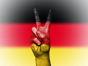 Hand Peace Symbol German Flag Wallpaper