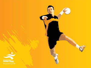 Handball Digital Art Player Wallpaper