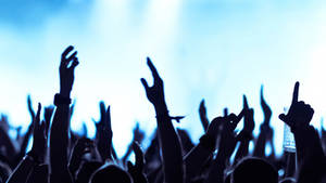 Hands Up In Concert Party Wallpaper