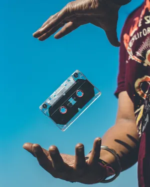 Hands Vintage Tape Wallpaper