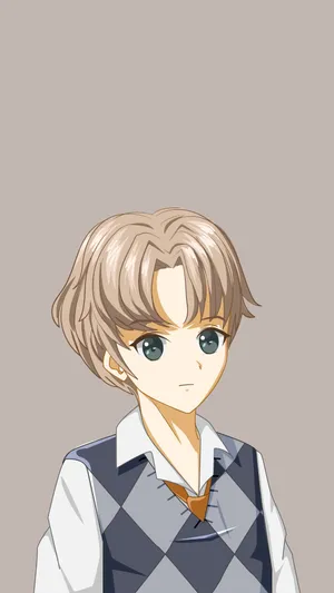 Handsome Boy Cartoon Stylizing In Vest Wallpaper