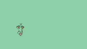 Handsome Squidward Tentacles Minimalist Wallpaper