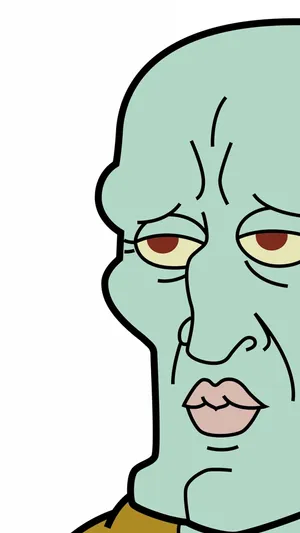 Handsome Squidward Tentacles Portrait Wallpaper
