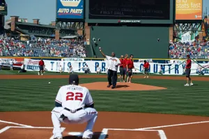 Hank Aaron Ceremonial First Pitch Wallpaper