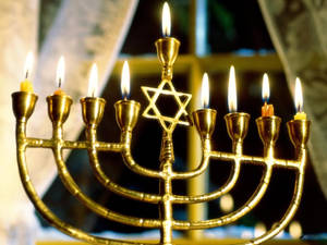 Hanukkah Festival Menorah Wallpaper