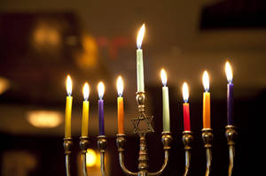 Hanukkah Menorah Holiday Wallpaper