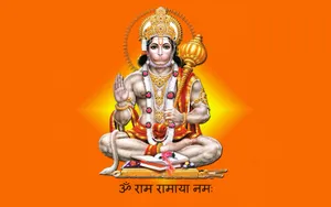 Hanuman Jayanti Orange Wallpaper