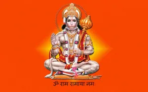 Hanuman Ji Hd Orange And Yellow Wallpaper