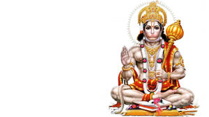 Hanuman Meditating On White 4k Hd Wallpaper