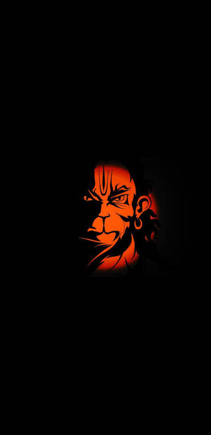 Hanuman Orange Art On Portrait 4k Hd Wallpaper