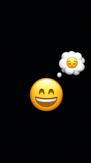 Happy And Sad Face Emojis Mood Off Wallpaper