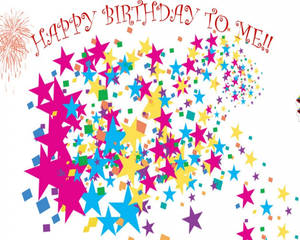 Happy Birthday To Me Colorful Stars Wallpaper