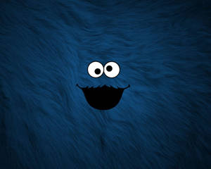 Happy Blue Cookie Monster Wallpaper