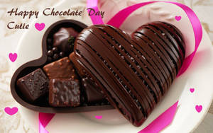Happy Chocolate Day Heart Wallpaper
