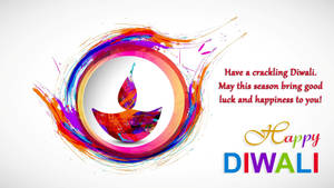 Happy Diwali Colourful Abstract Paints Wallpaper