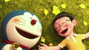 Happy Doraemon And Nobita Wallpaper