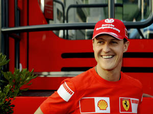 Happy Grinnng Michael Schumacher Wallpaper