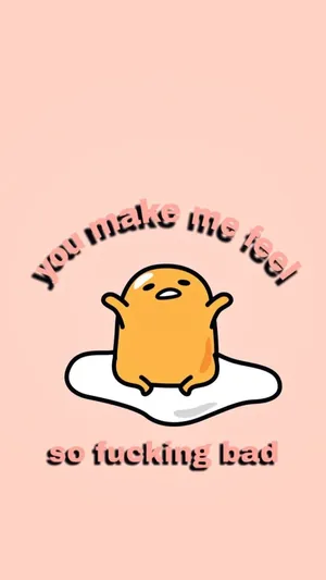 Happy Gudetama Snoozing On A Soft Blanket Wallpaper