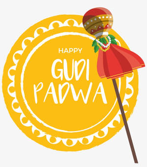 Happy Gudi Padwa Yellow And White Wallpaper