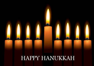 Happy Hanukkah Candles Wallpaper