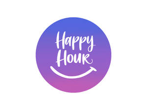 Happy Hour Circular Icon Wallpaper
