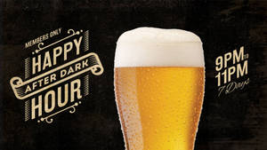 Happy Hour Pub Poster Wallpaper