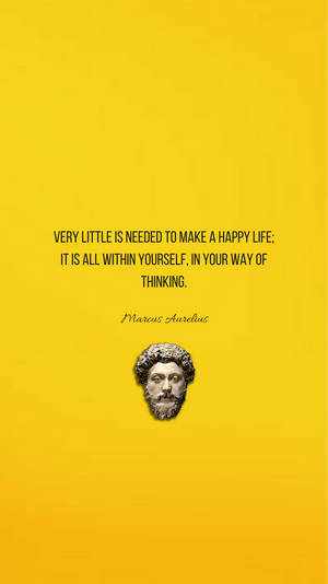 Happy Life Stoicism Quote Wallpaper