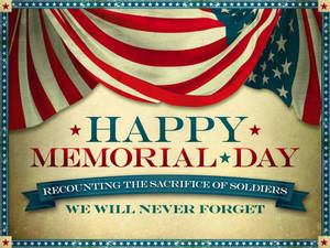 Happy Memorial Day Vintage Poster Wallpaper