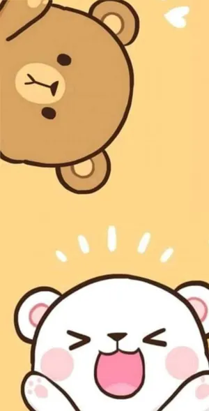 Happy Milk And Mocha Bears Wallpaper