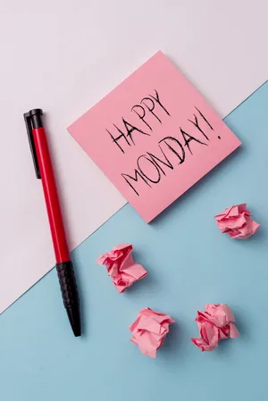 Happy Monday On Notepad Wallpaper
