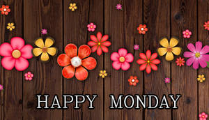 Happy Monday Wood Tile Wallpaper