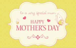 Happy Mothers Day Card Butterflies Yellow Art Hd Wallpaper