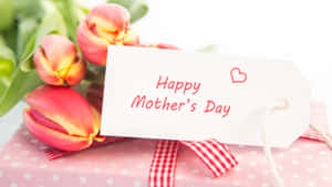 Happy Mothers Day Card Red Tulips Hd Wallpaper