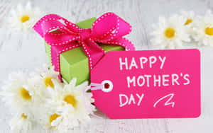Happy Mothers Day Greetings Pink Green Box Hd Wallpaper